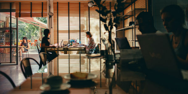 cafe styled conference room