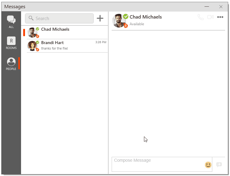 Collaborate from your team messaging window